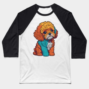 Cavapoo Portrait Baseball T-Shirt